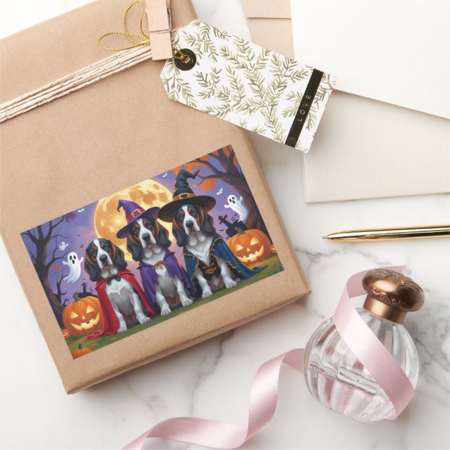 Bluetick Coonhound Dogs Pumpkin Halloween Funny Sticker (Gifting)