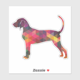 Bluetick Coonhound Geometric Pattern Silhouette