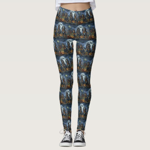 Bluetick Coonhound Halloween Spooky Leggings