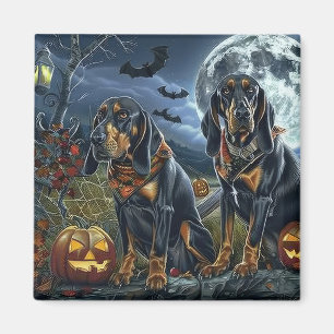 Bluetick Coonhound Halloween Spooky Magnet