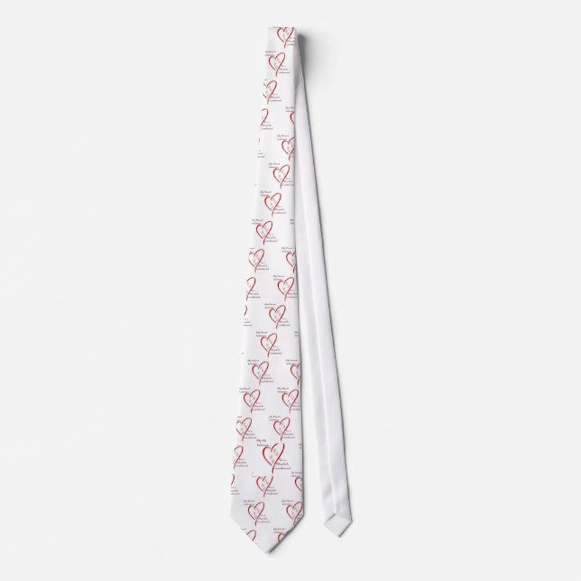 Bluetick Coonhound Heart Belongs Tie (Front)