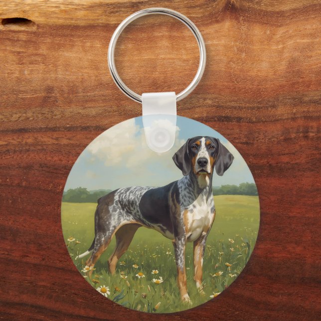 Bluetick Coonhound Keychain (Front)