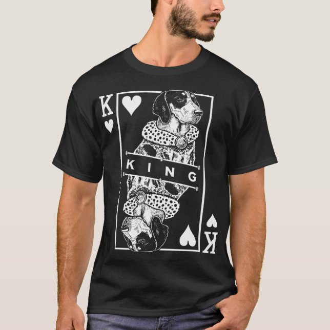 Bluetick Coonhound King Of Hearts  Dog  Pop T-Shirt (Front)