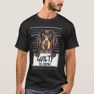 Bluetick Coonhound Mugshot Guilty Dog T-Shirt