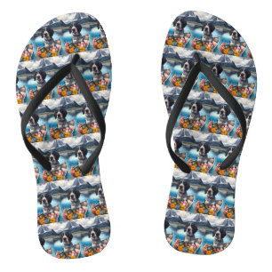 Bluetick Coonhound on a Paddle: A Scenic Adventure Flip Flops