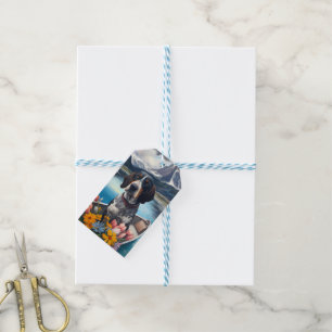 Bluetick Coonhound on a Paddle: A Scenic Adventure Gift Tags