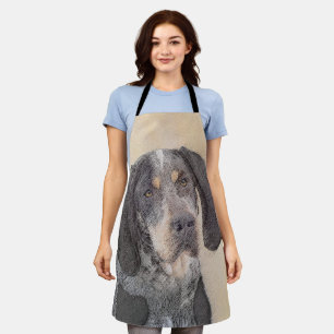 Bluetick Coonhound Painting - Cute Original Dog Ar Apron