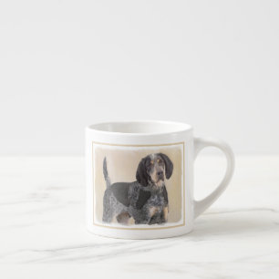 Bluetick Coonhound Painting - Cute Original Dog Ar Espresso Cup