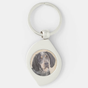 Bluetick Coonhound Painting - Cute Original Dog Ar Keychain