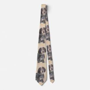 Bluetick Coonhound Painting - Cute Original Dog Ar Tie