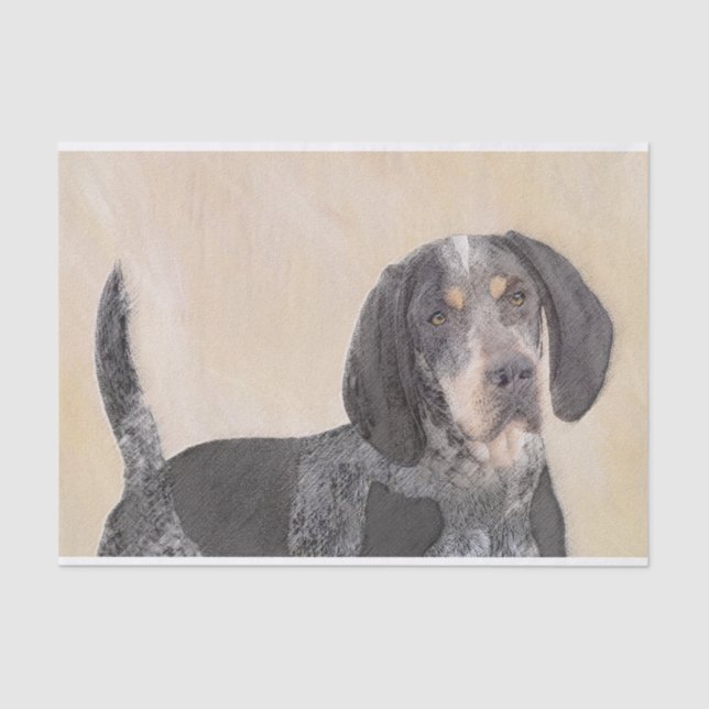 Bluetick Coonhound Painting - Cute Original Dog Ar Tissue Paper (Front)