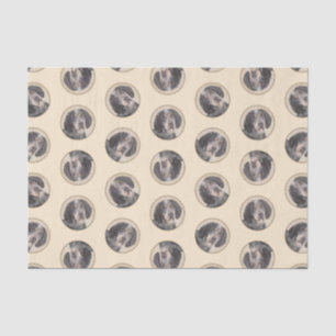 Bluetick Coonhound Painting with Markings Dog Art Tissue Paper