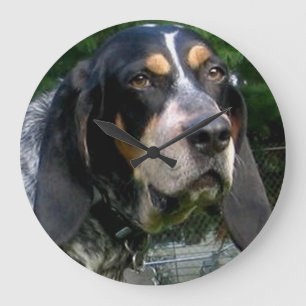 Bluetick Coonhound.png Large Clock