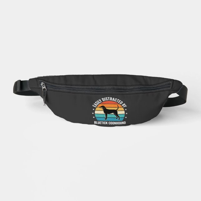 Bluetick Coonhound Retro Sunset Dog Fanny Pack (Front)