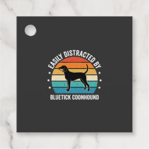 Bluetick Coonhound Retro Sunset Dog Favour Tags