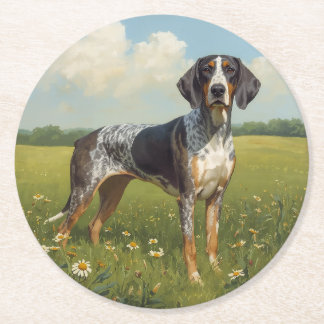 Bluetick Coonhound Round Paper Coaster