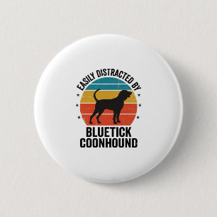 Bluetick Coonhound Vintage Dog Lover Shirt Design_ 2 Inch Round Button