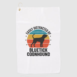 Bluetick Coonhound Vintage Dog Lover Shirt Design_ Golf Towel