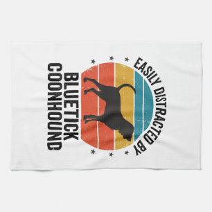 Bluetick Coonhound Vintage Dog Lover Shirt Design_ Kitchen Towel