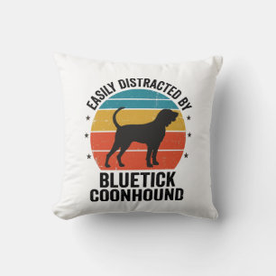 Bluetick Coonhound Vintage Dog Lover Shirt Design_ Throw Pillow