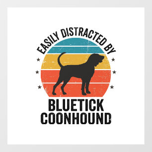 Bluetick Coonhound Vintage Dog Lover Shirt Design_ Window Cling