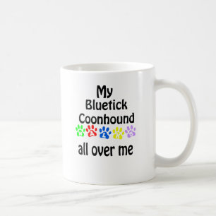 Bluetick Coonhound Walks Design Coffee Mug