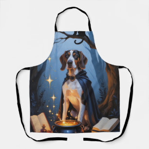 Bluetick Coonhound Whimsical Halloween Painting Apron