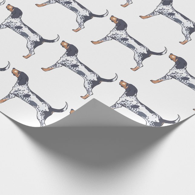 Bluetick Coonhound Wrapping Paper (Corner)