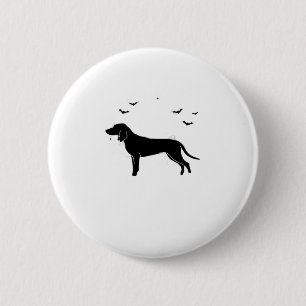 Bluetick Dog � Halloween Moon Silhouette Classic T 2 Inch Round Button