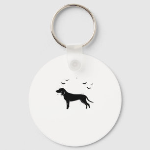 Bluetick Dog � Halloween Moon Silhouette Classic T Keychain