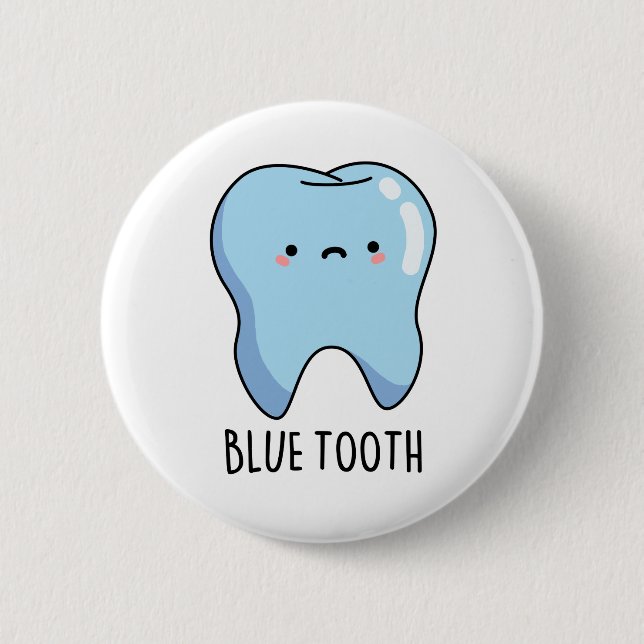 Bluetooth Funny Technical Blue Tooth Pun  2 Inch Round Button (Front)