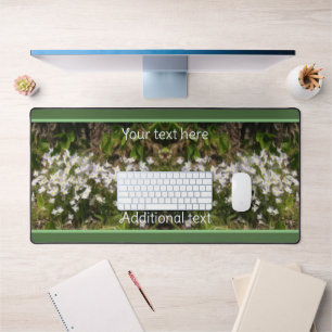 Bluets Tiny Blue Flowers Painting Personalized  Desk Mat