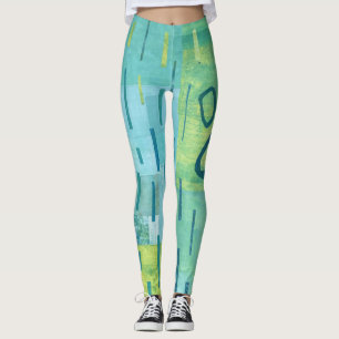 Bluey-greens #3 Leggings