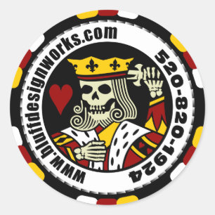 bluffdesignworks.com Sticker de chips de poker