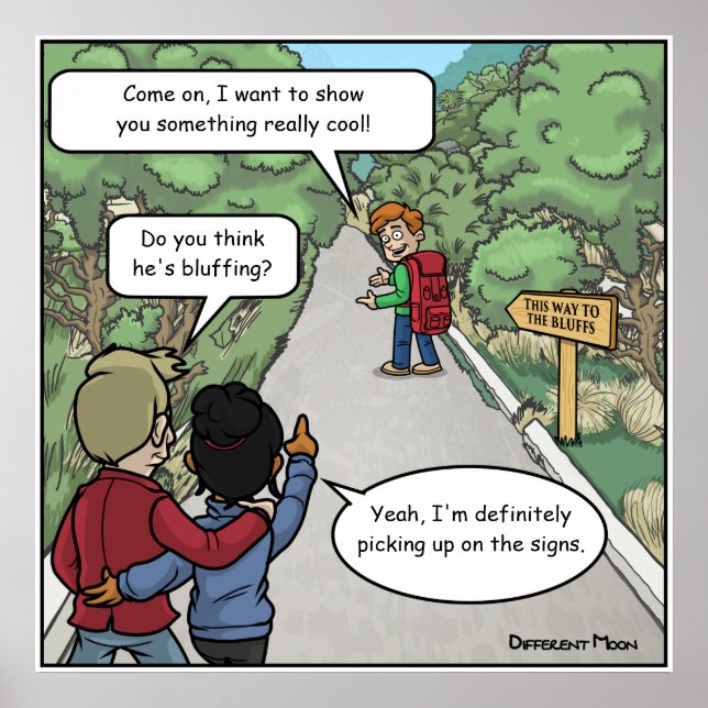 Bluffing Funny Poster (Front)