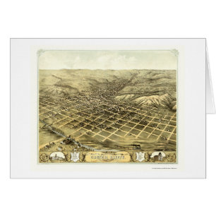 Bluffs du Conseil, carte panoramique d'IA - 1868