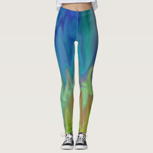 Bluish Abstract Leggings