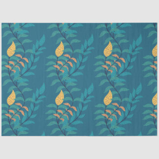 Bluish Botanical Pattern Tissue Paper