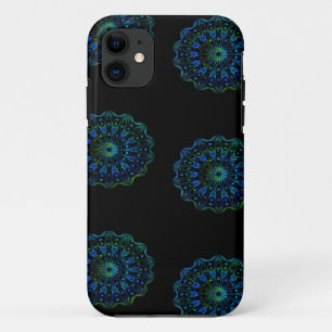 Bluish green mandala iPhone 11 case