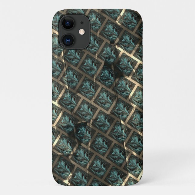 Bluish grey brick effect, under dark spot in lines Case-Mate iPhone case (Back)