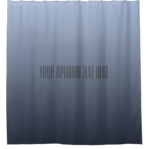 Bluish Grey Gradient custom text shower curtain