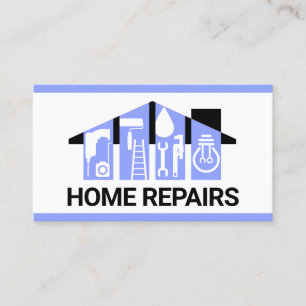 Bluish Handyman Tools Building Business Card