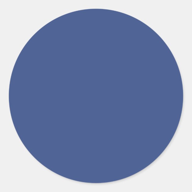 Bluish-Purple solid colour Classic Round Sticker (Front)