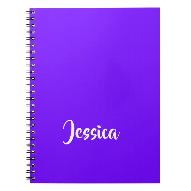 Bluish purple solid plain notebook (Front)