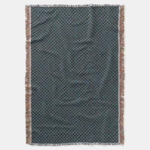 Bluish weird chequered or slanted stripes, dotted throw blanket