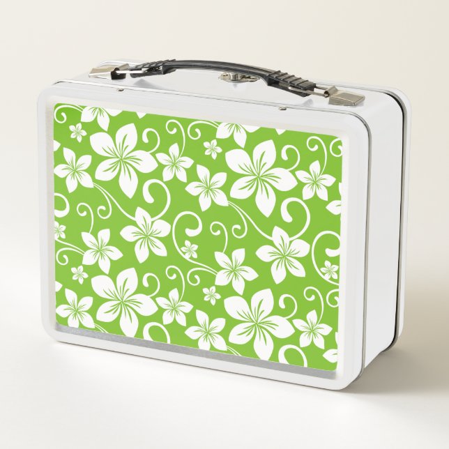 BLULE HAWAII (LIME) METAL LUNCH BOX (Back)