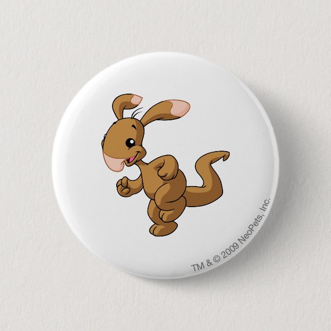 Blumaroo Brown 2 Inch Round Button (Front)