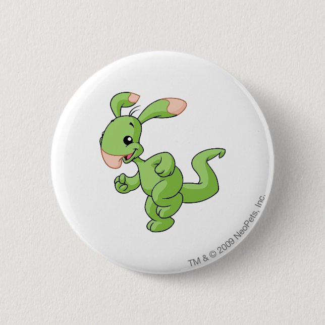 Blumaroo Green 2 Inch Round Button (Front)