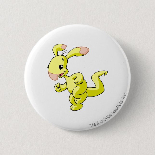 Blumaroo Yellow 2 Inch Round Button (Front)