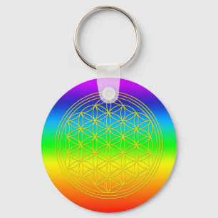 Blume des Lebens chakra 2 Keychain